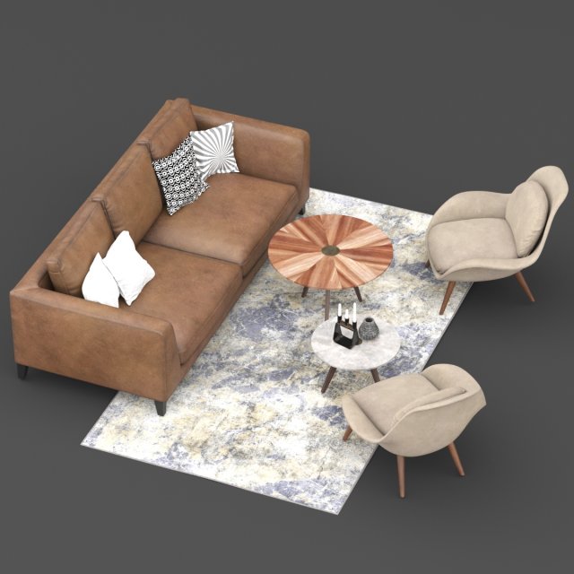 sofa 3D Model .c4d .max .obj .3ds .fbx .stl .blend 