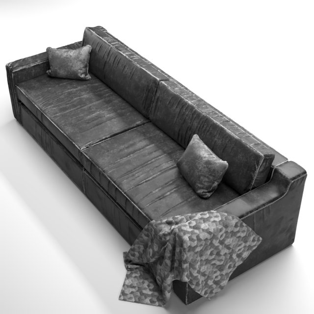 flodafors black sofa 3D Model .c4d .max .obj .3ds .fbx .stl .blend 