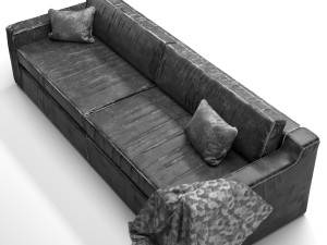 flodafors black sofa 3D Model