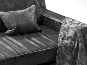 flodafors black sofa 3D Model