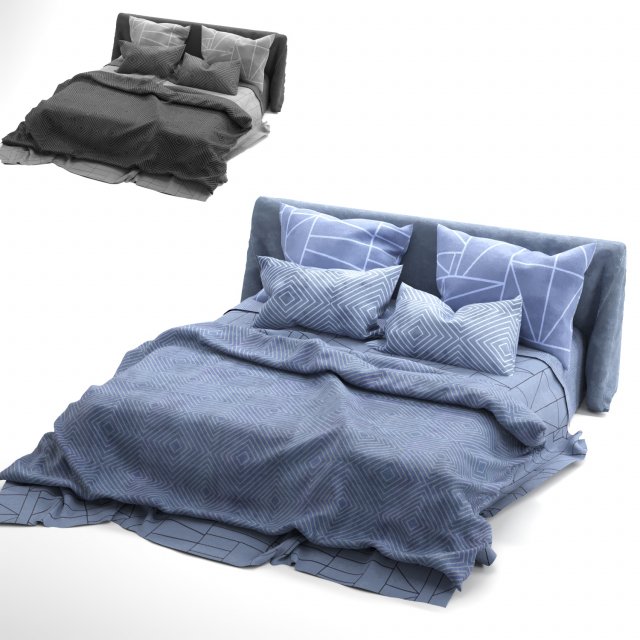 bed adairs bed 3D मॉडल .c4d .max .obj .3ds .fbx .stl .blend 