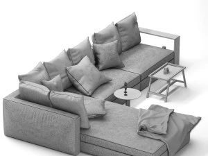 groundpiece sofa 3D Model