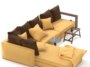groundpiece sofa 3D Model
