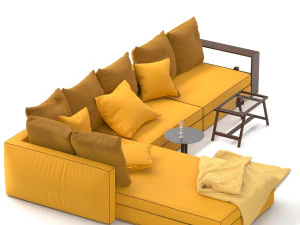 groundpiece sofa 3D Model