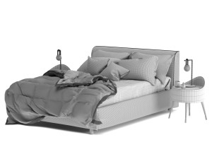 Bahra king bed 3D Model