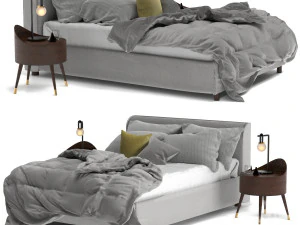 Bahra king bed 3D Model