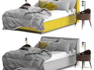 Bahra king bed 3D Model