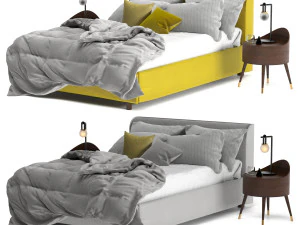 Bahra king bed 3D Model