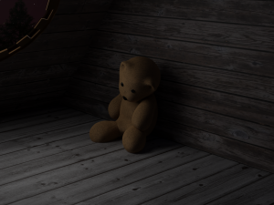 Teddy bear scene on attic 3D Model