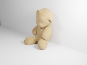 Teddy bear scene on attic Model 3D