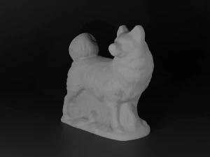 Sculpture of a dog for interior 3D Print Model