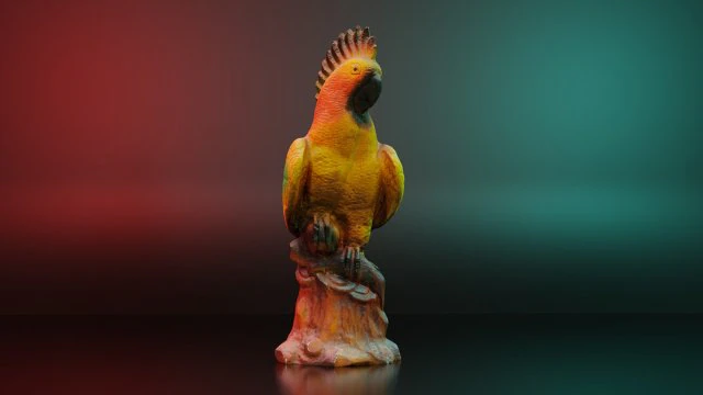 Scansione 3d della scultura del pappagallo Modello 3D .c4d .max .obj .3ds .fbx .stl .blend