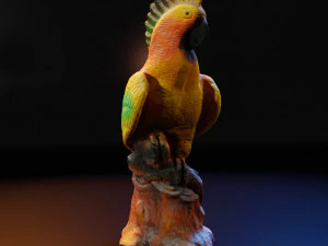Scansione 3d della scultura del pappagallo Modello 3D