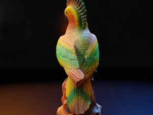 Scansione 3d della scultura del pappagallo Modello 3D