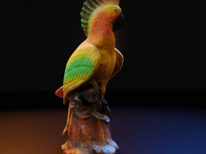 Scansione 3d della scultura del pappagallo Modello 3D