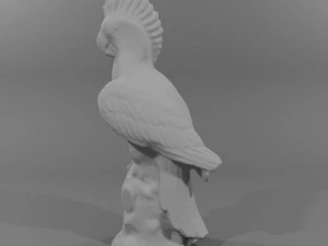 Scansione 3d della scultura del pappagallo Modello 3D
