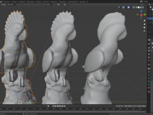 Parrot sculpture 3d scan Modelo 3D