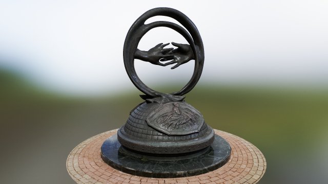 Sculpture in city 3D Model .c4d .max .obj .3ds .fbx .stl .blend 
