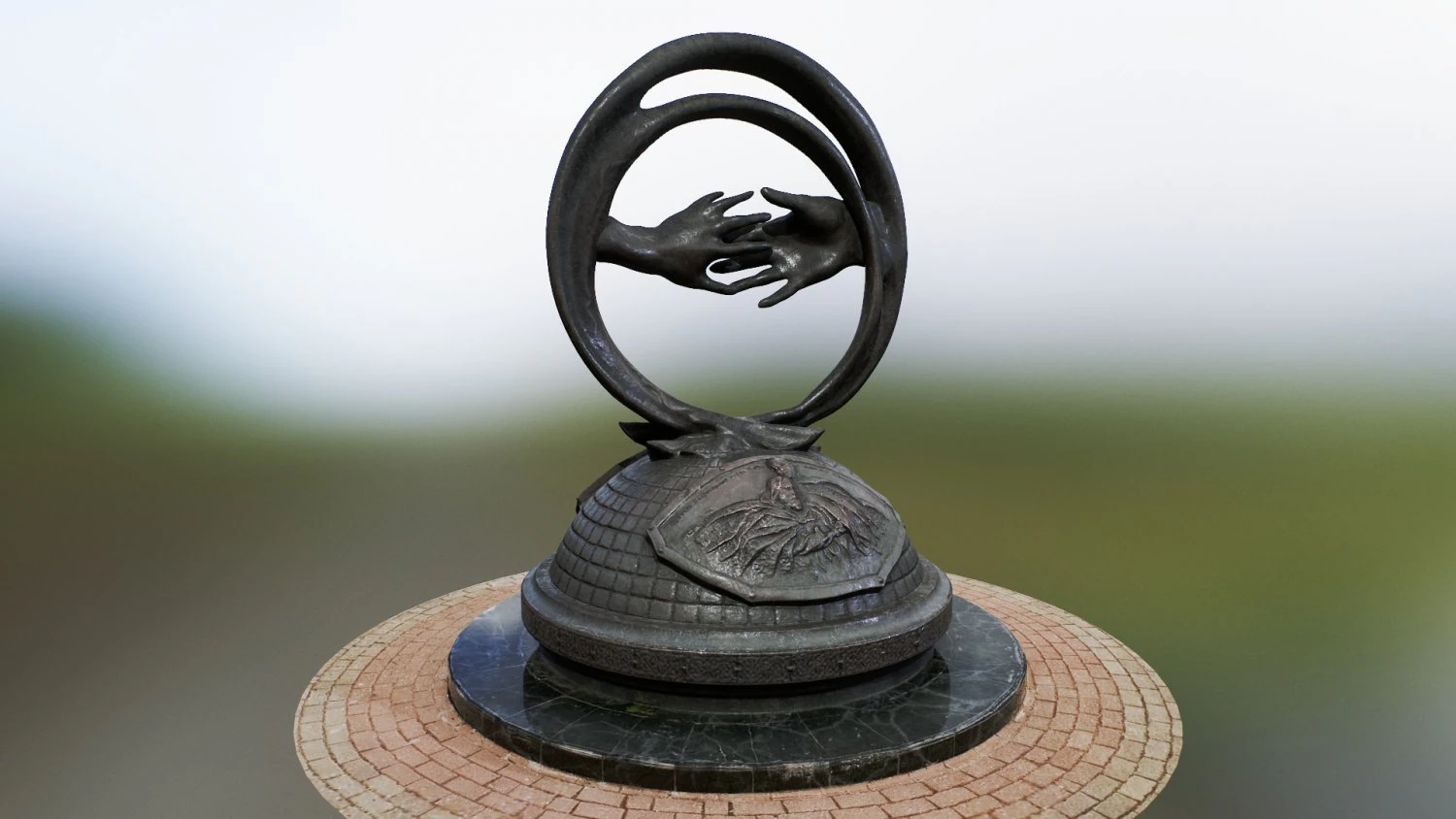 Sculpture in city 3D Model .c4d .max .obj .3ds .fbx .stl .blend
