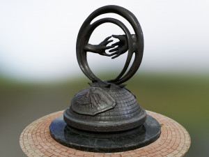 Sculpture in city 3D Model