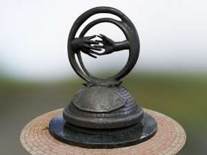 Sculpture in city 3D Model