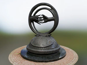 Sculpture in city 3D Model