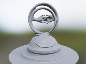 Sculpture in city 3D Model