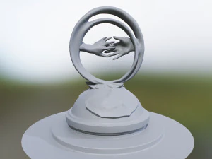 Sculpture in city 3D Model