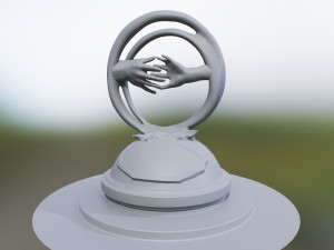 Sculpture in city 3D Model