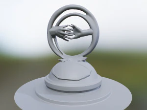 Sculpture in city 3D Model