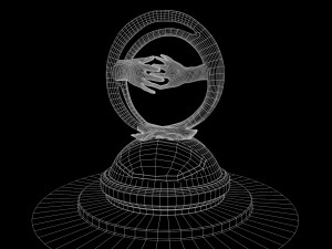Sculpture in city 3D Model