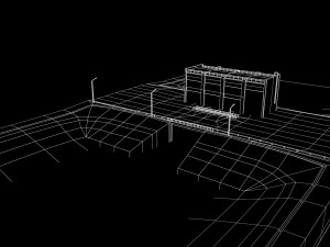 Dam on the river 3D Model