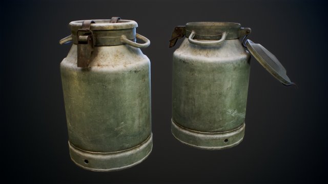Milk can 40 3D मॉडल .c4d .max .obj .3ds .fbx .stl .blend 