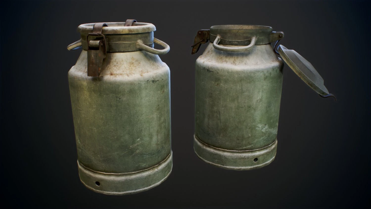Milk can 40 3D Model .c4d .max .obj .3ds .fbx .stl .blend 