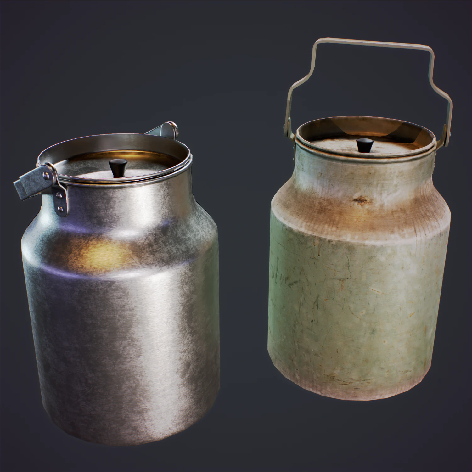 Milk can 10 3D Model .c4d .max .obj .3ds .fbx .stl .blend 