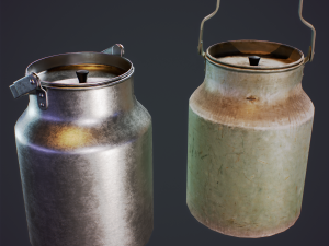 Milk can 10 Model 3D