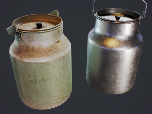 Milk can 10 3Dモデル