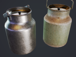Milk can 10 3Dモデル