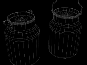 Milk can 10 3Dモデル