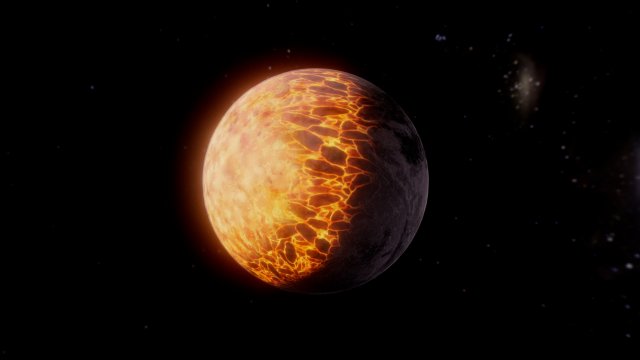 Lava planet animated 3D Model .c4d .max .obj .3ds .fbx .stl .blend 