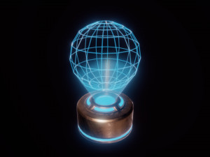 X-Wing hologram animated 3D Модель
