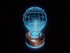 X-Wing hologram animated 3D Model