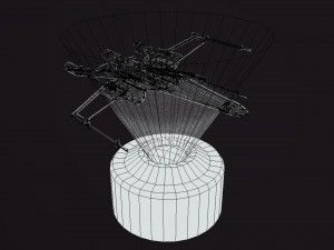 X-Wing hologram animated 3D Модель