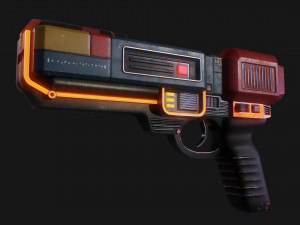 Sci-fi pistol SB-32 3D Model