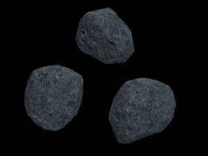 Paquete de asteroides de baja poli Modelo 3D