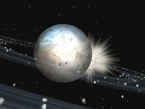 Planet with rings animated 3D 模型