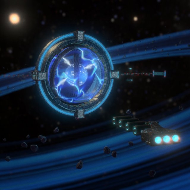 Space station planetary scale animated 3D Модель .c4d .max .obj .3ds .fbx .stl .blend 