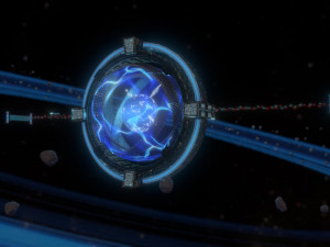 Space station planetary scale animated 3D Модель