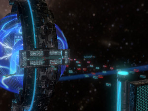 Space station planetary scale animated 3D Модель