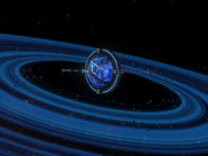 Space station planetary scale animated 3D Model